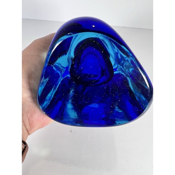 MCM Cobalt Blue Murano Glass‎ Vase/candle Holder - Picture 10 of 11